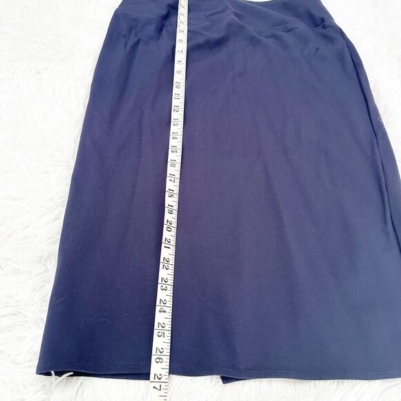 Worthington Ultra Stretch Ponte Pencil Skirt Size Medium Navy Blue - Picture 5 of 8